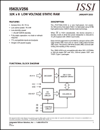 IS62LV256-70J datasheet: 32K x 8 low voltage static RAM IS62LV256-70J