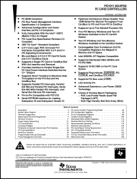 PCI1211GGU datasheet:  HIGH PERFORMANCE PCI-PC CARD CONTROLLER W/SINGLE PC CARD SOCKET PCI1211GGU