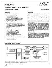 IS93C66-3GRI datasheet: 4,096-bit serial electrically erasable PROM IS93C66-3GRI