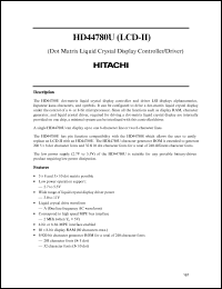 HD44780UA02FS datasheet: Dot matrix liquid crystal display controller/driver with European standard font HD44780UA02FS