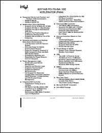 FW82371AB datasheet: PCI-to-ISA / IDE xcelerator (PIIX4) FW82371AB