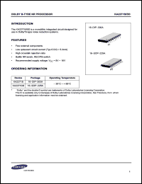 KA2271B datasheet: Monolithic integrated circuit for Dolby B-type NR processor KA2271B