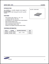 KA2295Q datasheet: Monolithic integrated circuit for DTS music centers. AM/FM tuner + MPX KA2295Q