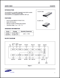 KA2297 datasheet: Monolithic integrated circuit which consists of an FM F/E + AM/FM IF and DET AMP. AM/FM tuner KA2297