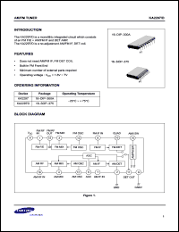 KA2297D datasheet: Monolithic integrated circuit which consists of an FM F/E + AM/FM IF and DET AMP. AM/FM tuner KA2297D