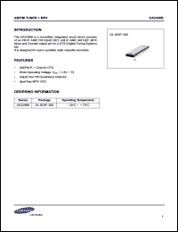 KA2298B datasheet: Monolithic integrated circuit which consists of an FM IF AMP, FM QUAD DET, AM IF AMP, AM DET, MPX. AM/FM tuner + MPX KA2298B