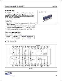 KA22234 datasheet: 5 Band dual graphic EQ AMP KA22234