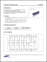 S1A0234B01-Y0B0 datasheet: 5 Band dual graphic EQ AMP S1A0234B01-Y0B0