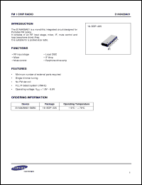 S1A0429A01-S0B0 datasheet: FM 1 chip radio S1A0429A01-S0B0