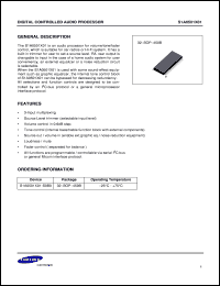 S1A0501X01-S0B0 datasheet: Digital controlled audio processor S1A0501X01-S0B0