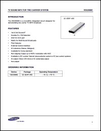 KB22688E datasheet: TV sound MPX for two carrier system KB22688E
