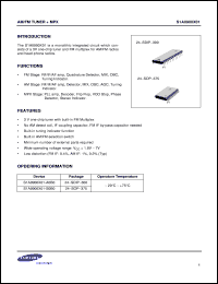 S1A0900X01-A0B0 datasheet: AM/FM Tuner + MPX. S1A0900X01-A0B0