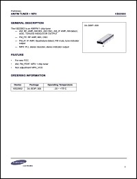 KB22902 datasheet: AM/FM Tuner + MPX. KB22902