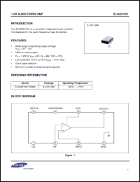 S1A2201X01-D0B0 datasheet: 1.2W Audio power AMP S1A2201X01-D0B0