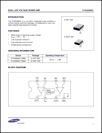S1A2209A01-D0B0 datasheet: Dual low voltage power AMP S1A2209A01-D0B0
