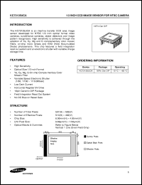 KC73133C datasheet: 1/3 inch CCD image sensor for VGA compatibility KC73133C