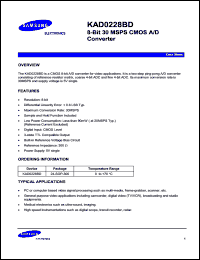 S1D2502B01-D0B0 datasheet: Video AMP merged OSD processor for monitors S1D2502B01-D0B0