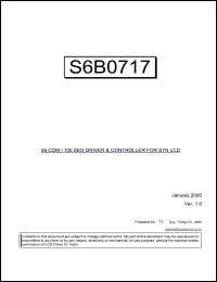 S6B0717X01-B0CZ datasheet: 55com/100seg driver & controller for STN LCD S6B0717X01-B0CZ
