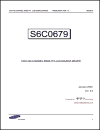 S6C0679 datasheet: 6 bit 420 channel RSDS TFT-LCD source driver S6C0679