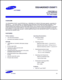 S524AD0XF1 datasheet: 256K-bit serial EEPROM for low power. S524AD0XF1