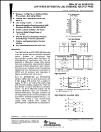 SN75LBC180D datasheet:  LOW-POWER DIFFERENTIAL LINE DRIVER AND RECEIVER PAIR SN75LBC180D