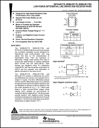 SN75LBC179P datasheet:  LOW-POWER DIFFERENTIAL LINE DRIVER AND RECEIVER PAIR SN75LBC179P