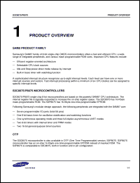 KS88P01416 datasheet: 8-bit single-chip CMOS microcontroller. OTP version. KS88P01416