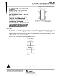 SN75C188N datasheet:  QUADRUPLE LOW-POWER LINE DRIVER SN75C188N