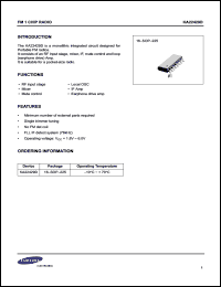 KA22429D datasheet: FM 1 chip radio KA22429D