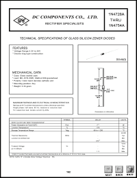 1N4728A datasheet: 3.3V glass silicon zener diode 1N4728A