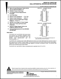 SN75C1168NSLE datasheet:  DUAL DIFFERENTIAL  DRIVERS AND RECEIVERS SN75C1168NSLE