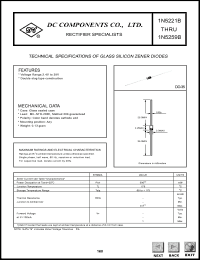 1N5224B datasheet: 2.8V glass silicon zener diode 1N5224B