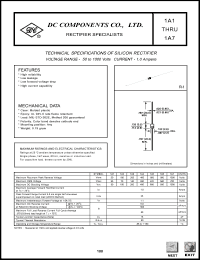 1A5 datasheet: Silicon rectifier 1A5