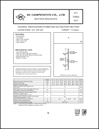 1F6 datasheet: Miniature fast recovery rectifier 1F6