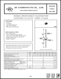 6A1M datasheet: 6.0A silicon rectifier 6A1M