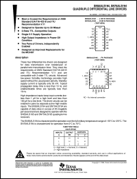 SN75ALS194DR datasheet:  QUADRUPLE DIFFERENTIAL LINE DRIVER SN75ALS194DR