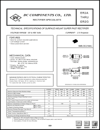 ER2A datasheet: 2.0A surface mount super fast rectifier ER2A