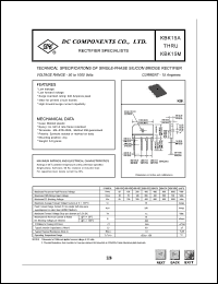 KBK15B datasheet: 15A single-phase silicon bridge rectifier KBK15B