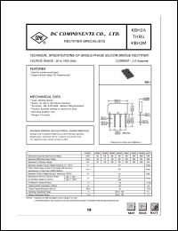 KBH2J datasheet: 2.0A single-phase silicon bridge rectifier KBH2J