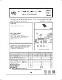 KBJ8M datasheet: 8.0A single-phase silicon bridge rectifier KBJ8M