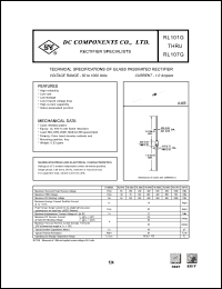 RL101G datasheet: 1.0A glass passivated rectifier RL101G