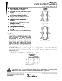 SN75ALS174ADWR datasheet:  QUADRUPLE DIFFERENTIAL LINE DRIVER SN75ALS174ADWR