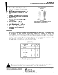 SN75ALS173NS datasheet:  QUADRUPLE DIFFERENTIAL LINE RECEIVER SN75ALS173NS