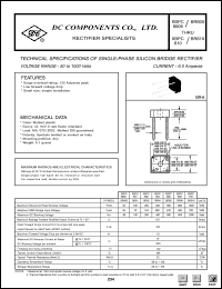 BR610 datasheet: 6.0A single-phase silicon bridge rectifier BR610