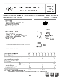 DB101S datasheet: 1.0A single-phase surface mount bridge rectifier DB101S