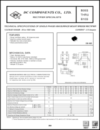 B10S datasheet: 0.5A single-phase mini surafce mount bridge rectifier B10S