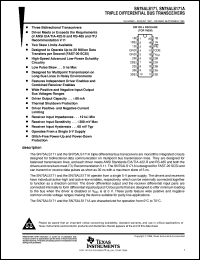 SN75ALS171DWR datasheet:  TRIPLE DIFFERENTIAL BUS TRANSCEIVER SN75ALS171DWR