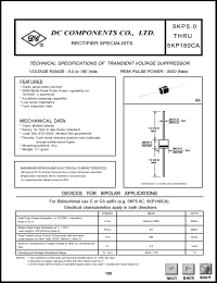 5KP11 datasheet: 12.2-14.9V transient voltage suppressor 5KP11