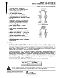 SN75ALS170DW datasheet:  TRIPLE DIFFERENTIAL BUS TRANSCEIVER SN75ALS170DW