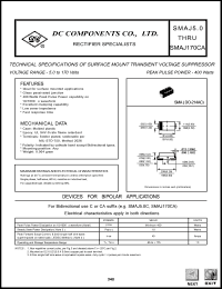 MAJ5.0 datasheet: 32.0 mA surface mount transient voltage suppressor MAJ5.0